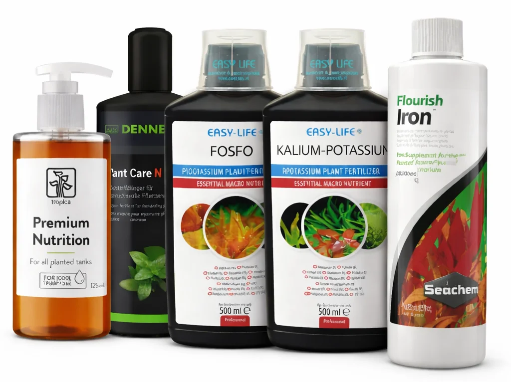 Different fertilizers bottles